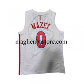 Maglia NBA Philadelphia 76ers Maxey 0 Nike 2022-2023 City Edition Bianco Swingman - Uomo